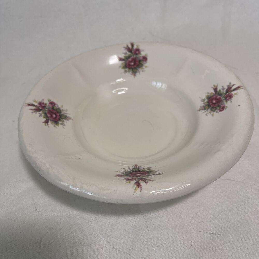 Vintage Athena California VB 7 1/2” Pink Roses Bowl / Basin For Pitcher USA